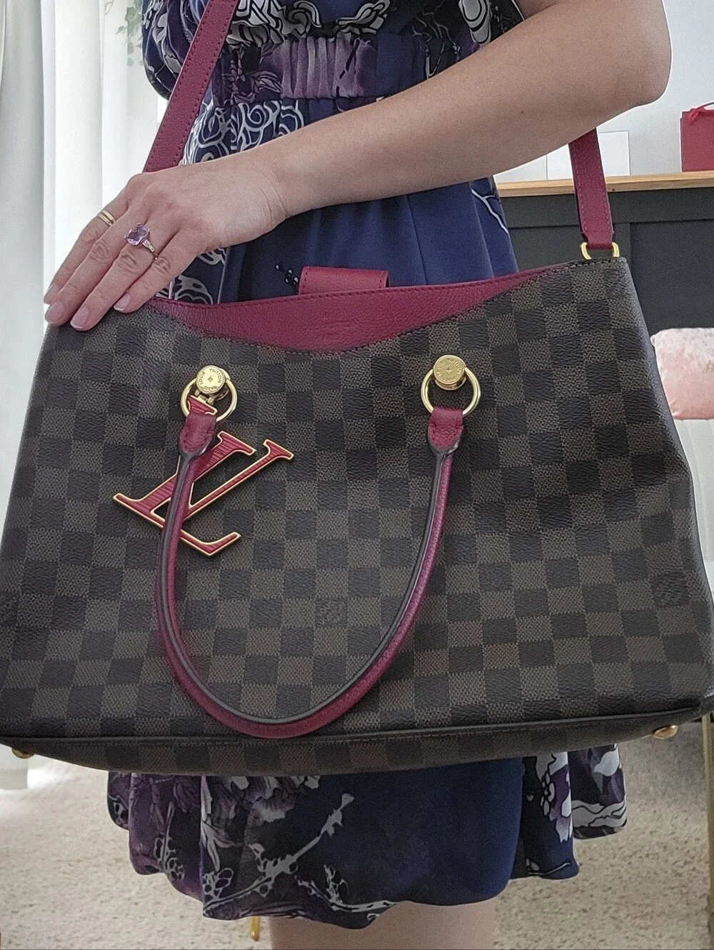 Louis Vuitton Damier Ebene LV Riverside Lie De Vin